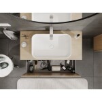 MEXEN/S - Rivel koupelnová skříňka pod umyvadlo 100 cm s deskou, 1 šuplík, reliéf , dub 91A20-10047-1-BFC81