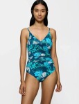 Dámské jednodílné plavky Summer Fleur OP 01 - Triumph kombinace temně růžové (M020) 044D
