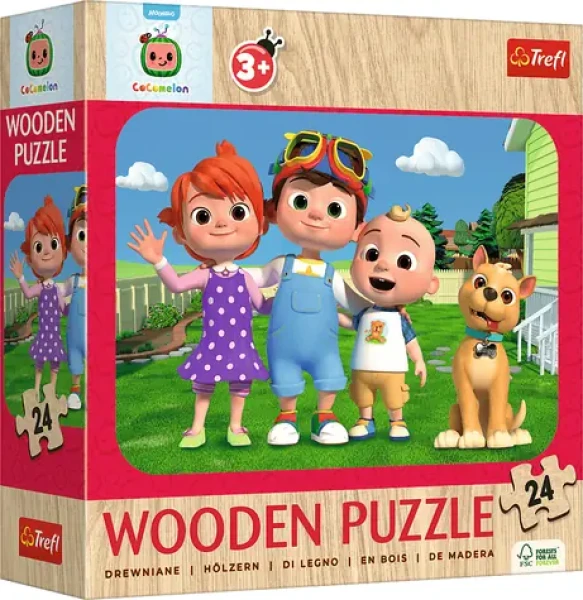Trefl - Puzzle - Dřevěné puzzle Cocomelon: Veselý Cocomelon