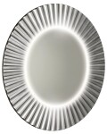 SAPHO - PRIDE kulaté zrcadlo s LED osvětlením v rámu ø 90cm, stříbrná PD952