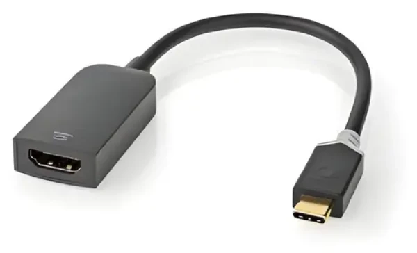 Nedis USB-C - HDMI adaptér Antracit / Adaptér / USB 3.2 Gen 1 / 4K 60Hz / Pozlacené konektory / 0,2 m (CCBW64652AT02)