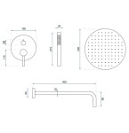 REA - Podomítková sprchová sada Lungo Grip Gun Grey + BOX REA-P8958