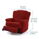 Super strečové potahy NIAGARA cihlová relaxační křeslo ( š.70 - 90 cm)
