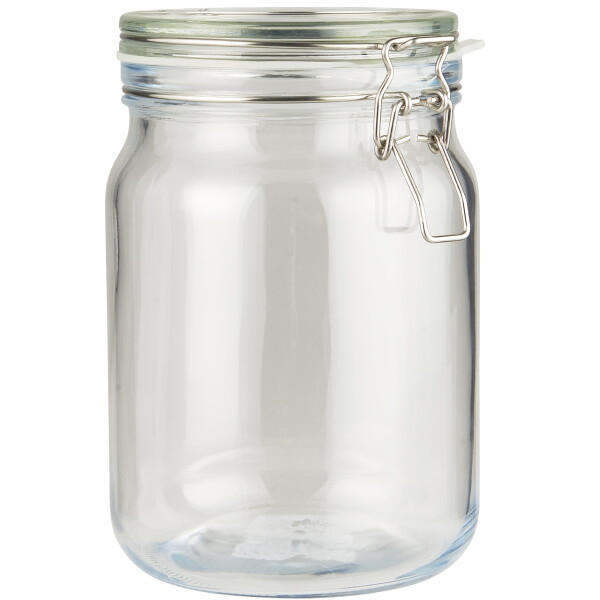 Ib Laursen Skleněná dóza s patentem 1,9 l, čirá barva, sklo