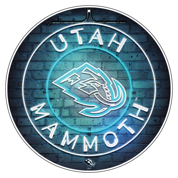 Mustang Cedule Utah Mammoth NHL 22" Round Neon