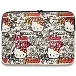 Hello Kitty PU Metal Logo béžová / Pouzdro na notebook / 14" (HKCSZPDGPTE)