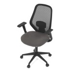 Židle kancelářská, látka černá, houpací mechanismus, kolečka pro tvrdé povrchy