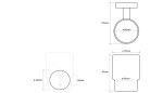 SAPHO - X-ROUND sklenka, mléčné sklo, chrom XR903