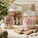 Ib Laursen Skleněná dóza Santa's Helpers 1,9 l, čirá barva, sklo