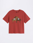 Tričko Thinking MU Horse Hug Lucia Tee PALE RED