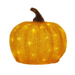 STAR TRADING Venkovní LED osvětlení Harvy Pumpkin 20 cm, oranžová barva, plast