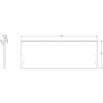 MEXEN - Rivel čelo pro koupelnovou skříňku reliéf 120 x 43,5, ořech 91A20-1200-470-1-86