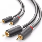Ugreen Kabel 2x RCA (Cinch) - 2x RCA (Cinch) 3 m černá / Audio kabel / RCA - RCA / 3 m (UGR315BLK)