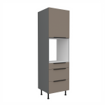 Vysoká skříňka pro vestavnou troubu Aria ANT 60 DPS-210 3S 1F - Premium Box Barva korpusu: Antracit, Barva dvířek: BL - Black AFM