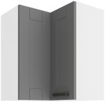 Horní rohová skříňka Luna 60x60 GN-72 2F (90°) Barva korpusu: Dub artisan, Barva dvířek: Clay Grey