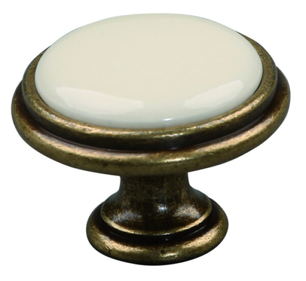 Tulip Nábytková knopka porcelánová Margarita starozlatá (288812)