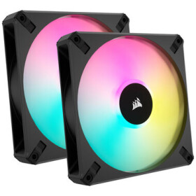 Corsair AF Elite Series RGB 140 mm černá 2 ks / Fluid Dynamic Bearing / 500-1700 RPM / 89 CFM / 4-pin (CO-9050156-WW)