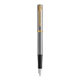 WATERMAN Impression Stainless Steel GT hrot M / Plnicí pero / modrá náplň / dárková krabička (2225494)