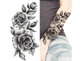Dovoz Tetování růže Barva: 3