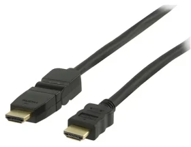 Valueline VGVP34290B20 černá / HDMI kabel / otočný konektor / pozlacené konektory / 3D/4K / 2 m (VGVP34290B20)