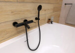 Vanová baterie SAT Aurum bez sprchového setu 150 mm černá matná SATBAUR222C SATBAUR222C