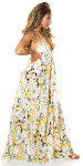 Amazing summer neck maxi dress with floral print barva velikost