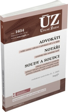 ÚZ č. 1634 - Advokáti, Notáři, Soudci a soudy