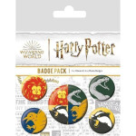 Harry Potter Koleje - set odznaků - Pyramid