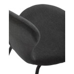 Židle jídelní, šedá látka, nohy černý kov