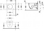 DURAVIT - Starck 3 Závěsné WC s plochým splachováním, bílá 2201090000