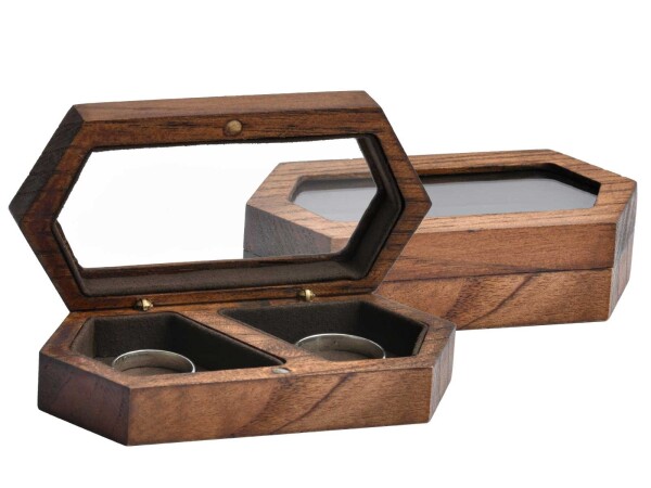 LUNICA Dřevěná krabička na snubní prsteny 0593