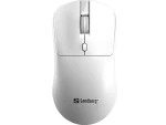 Sandberg Wireless Mouse Saver bílá / bezdrátová myš / 1600dpi / optická / 4 tlačítka / 2.4 GHz