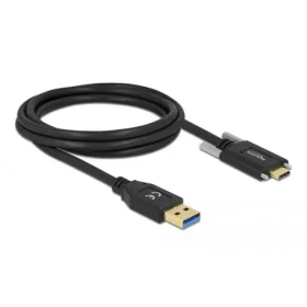 DeLock USB-A - USB-C kabel černý / Kabel / USB 3.2 Gen 2 / 10 Gbps / 2 m / 3 A (84019)