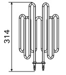 Topné těleso, spirála pro saunová kamna GL70, 2300W/230V CZVO-201L