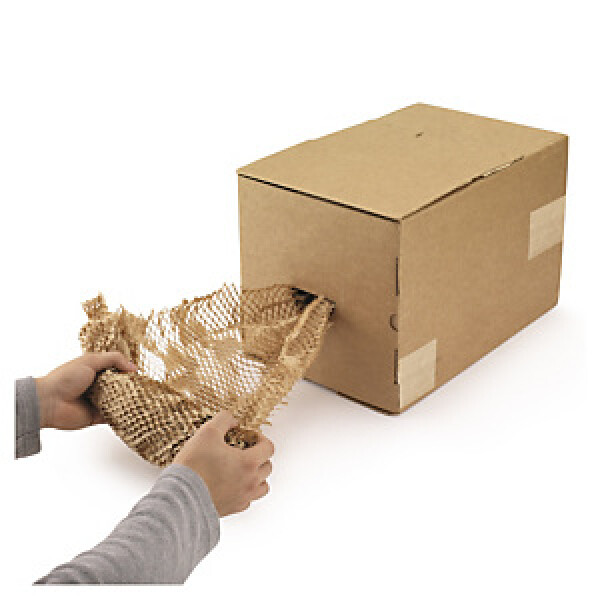 Recyklovaná voštinová výplň v dávkovací krabici