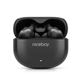Niceboy Pins 4 černá / Bezdrátová sluchátka s mikrofonem / ANC / Bluetooth 6.0 / IPX4 / nabíjecí pouzdro (pins-4-black)