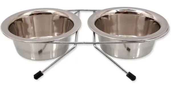 Dog Fantasy Stojánek nerez souprava 13 cm / 2x 0.38l (064-0932)
