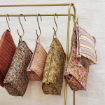 MADAM STOLTZ Prošívaná kosmetická taštička Colourful Stripes, multi barva, textil