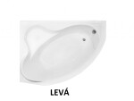 HOPA - Asymetrická vana DELFINA - Nožičky k vaně - S nožičkami, Rozměr vany - 166 × 107 cm, Způsob provedení - Levé VANDELF166L+OLVPINOZSTELWD