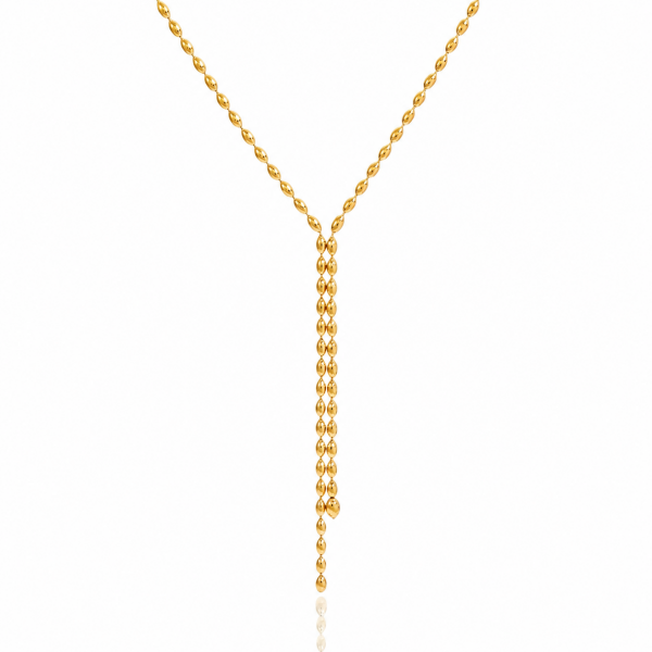 ELENYS Sway – pozlacený náhrdelník 18K žluté zlato Délka: 44+5 cm / max. 49 cm