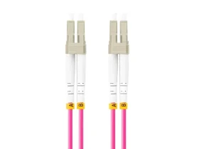 Lanberg FO-LULU-MD41-0100-VT / Optický patch kabel / LC/UPC-LC/UPC / Duplex / OM4 50/125 / 10 m (FO-LULU-MD41-0100-VT)
