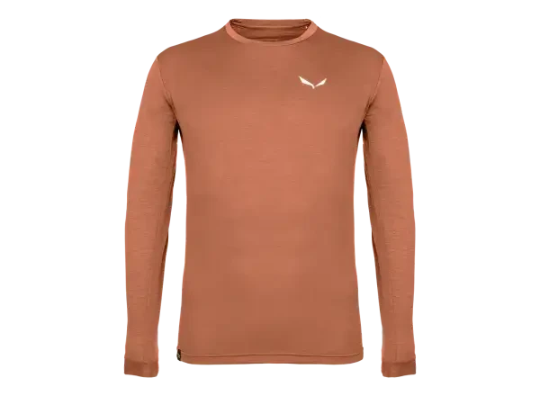 Salewa Puez Melange Dry pánské triko dlouhý rukáv bombay brown melange vel. XXL