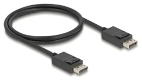 Delock DisplayPort 2.1 81174 černá / Kabel / DisplayPort – DisplayPort / 16K/60 Hz / 80 Gbps / 1 m (81174)
