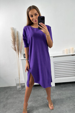 Oversize šaty tmavě fialové