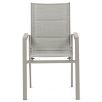 Zahradní židle, hliník, síťovina, béžová, AZC-S1110 GREY