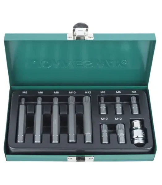 JONNESWAY Sada bitů XZN (Spline) M5 - M12 11ks / délky 30 a 75 mm (JS29H4111S)