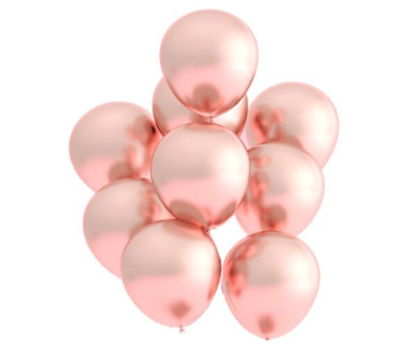 Malý dekorační balónek chromový růžovo-zlatý - Belbal Malý dekorační balónek chromový růžovo-zlatý - Belbal