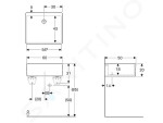 GEBERIT - Publica Keramický dřez, 600x500 mm, bílá 361360000