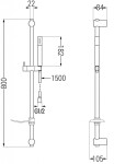 MEXEN/S - DF70 posuvný sprchový set, růžové zlato 785704582-60