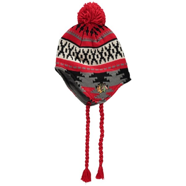 Pánská Zimní Čepice Chicago Blackhawks Adidas Tassel